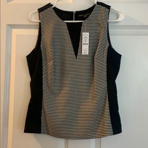 NWT White House Black Market houndstooth shell 8